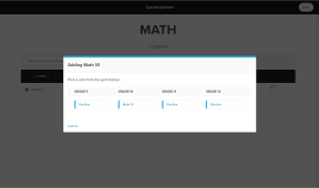 Modal window which has grade-by-grade slots for the educator to enter a Math course